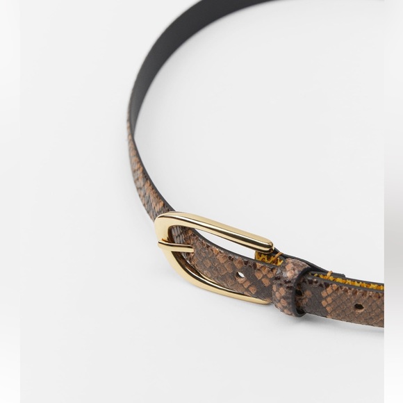 ✨SALE✨ ZARA FAUX SNAKESKIN LEATHER BELT ✨SALE✨ main image 4
